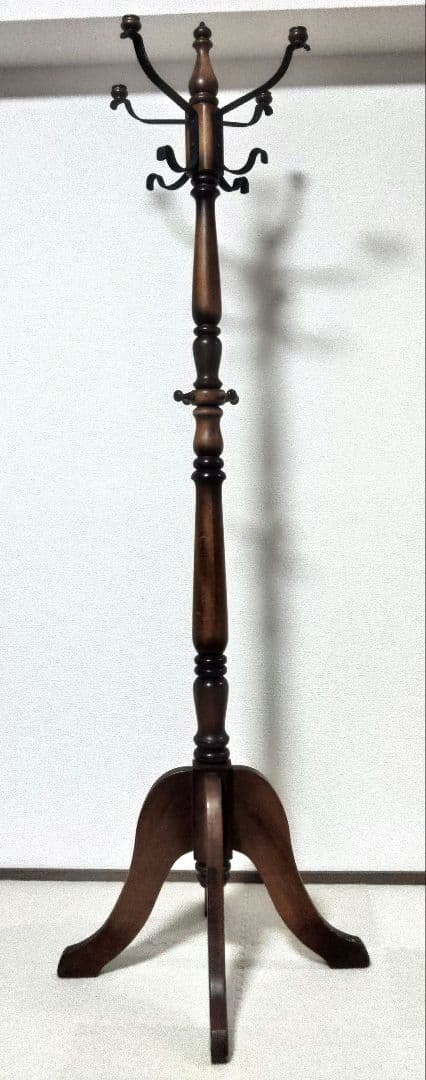 【カリモク】コロニアルハンガー　オールドカリモク アンティーク 木製