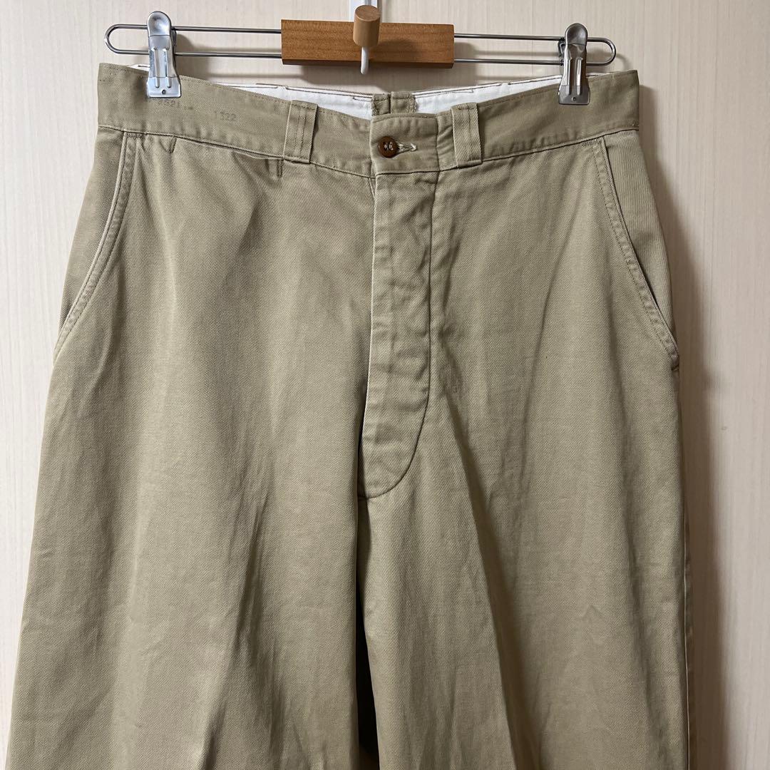 U.S.ARMY M-45 45カーキ　チノパンツ　50s 31×35