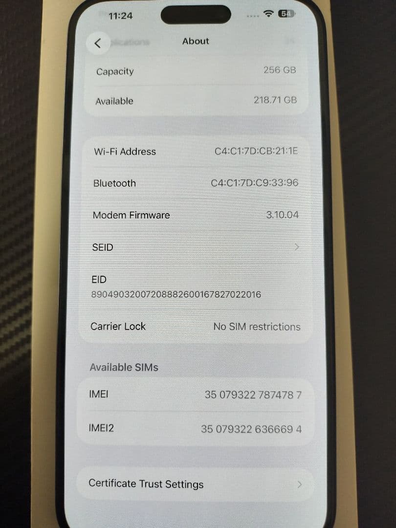 スマートフォン本体 Apple iPhone 15 ProMax 256GB