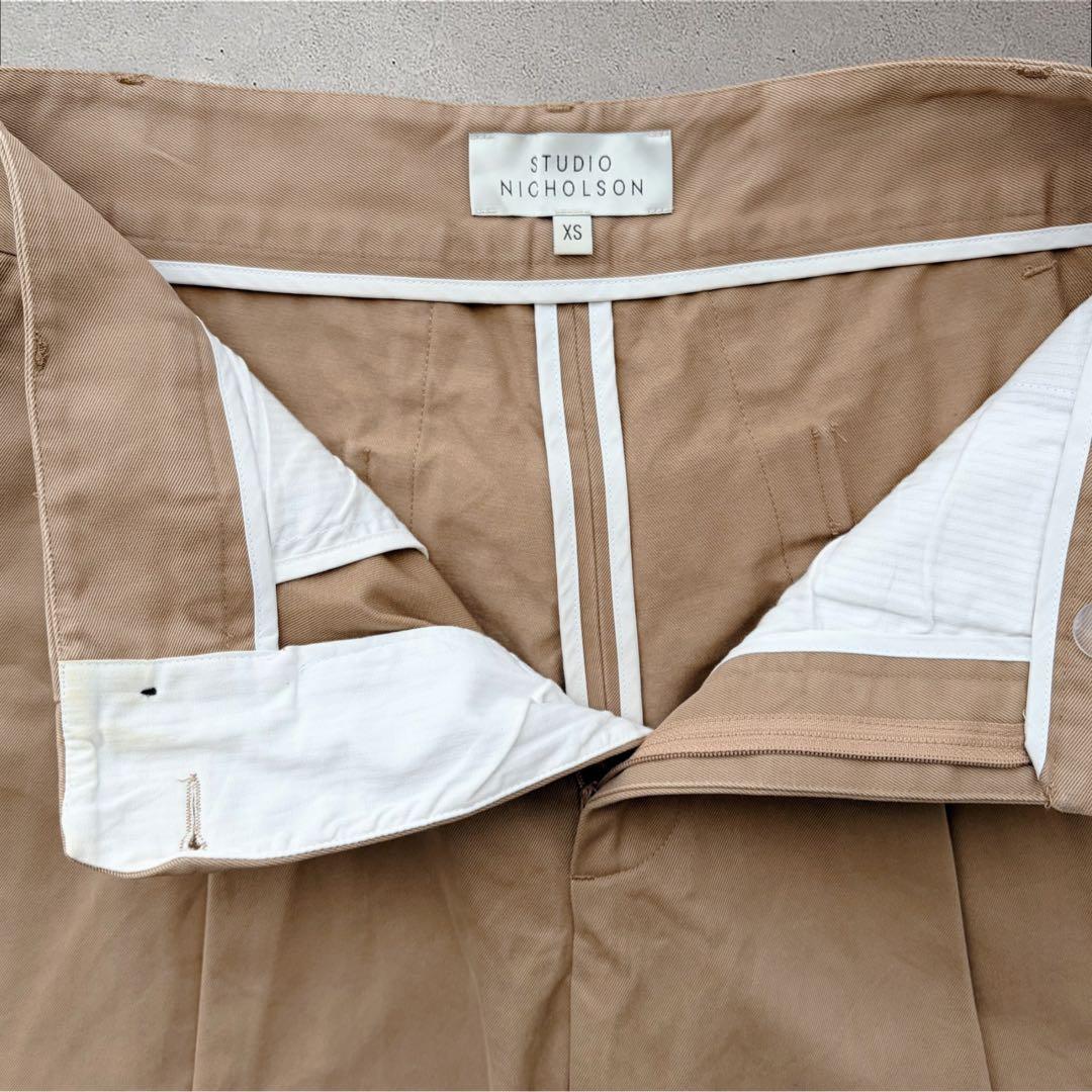 【超美品】STUDIO NICHOLSON ブリッジパンツTAN ベージュ XS