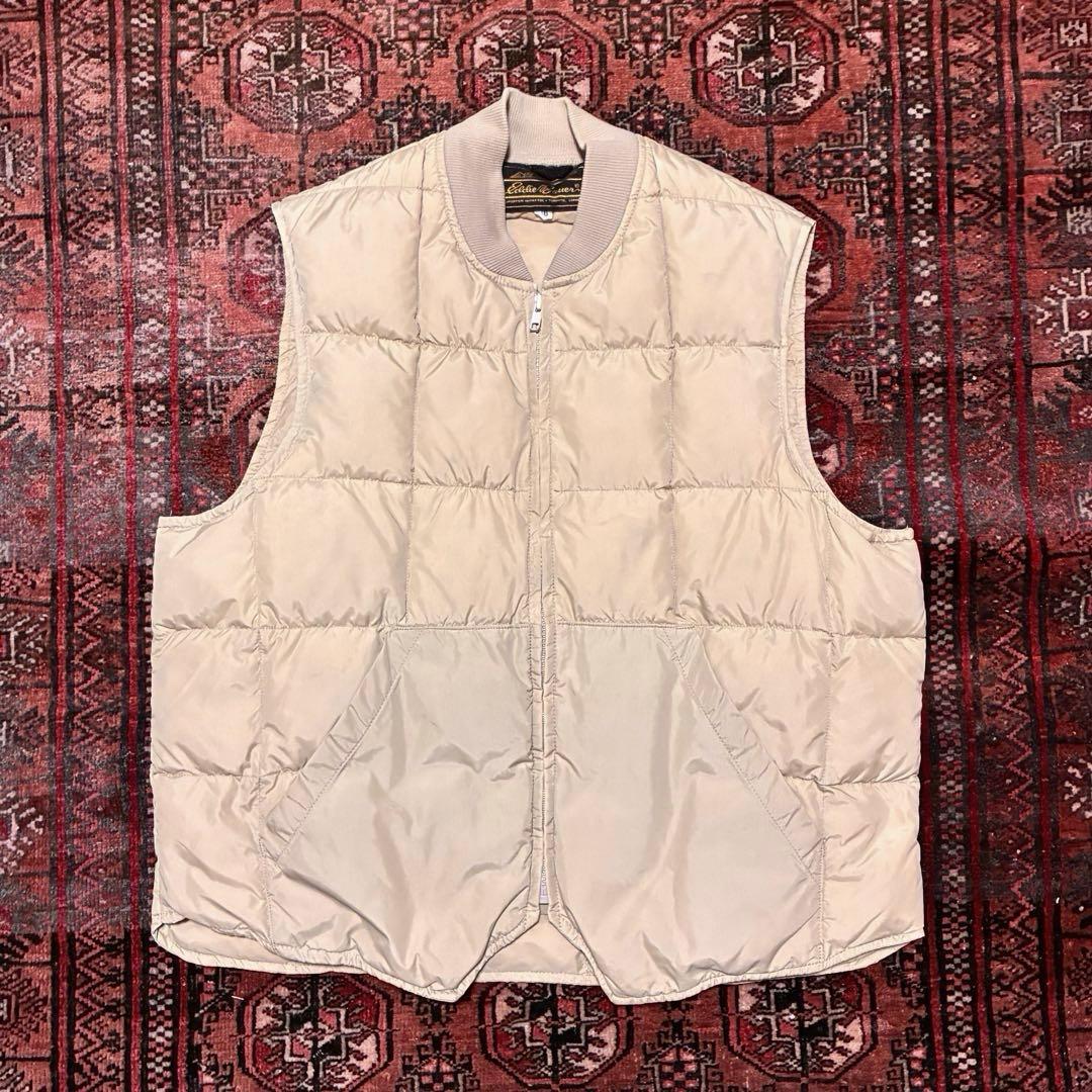 70s USA製Eddie Bauer黒タグ ダウンベスト 46 XL
