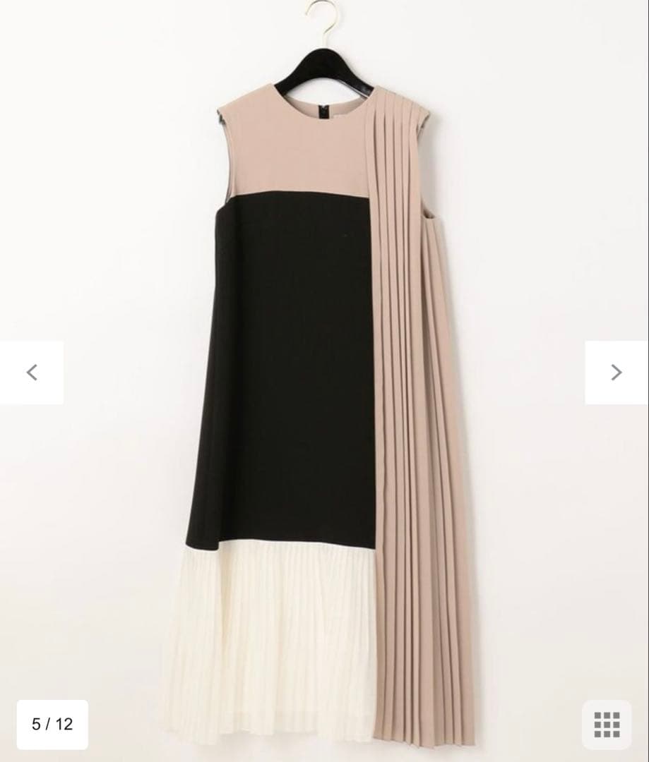 カラーブロックプリーツワンピース/ グレースコンチネンタル