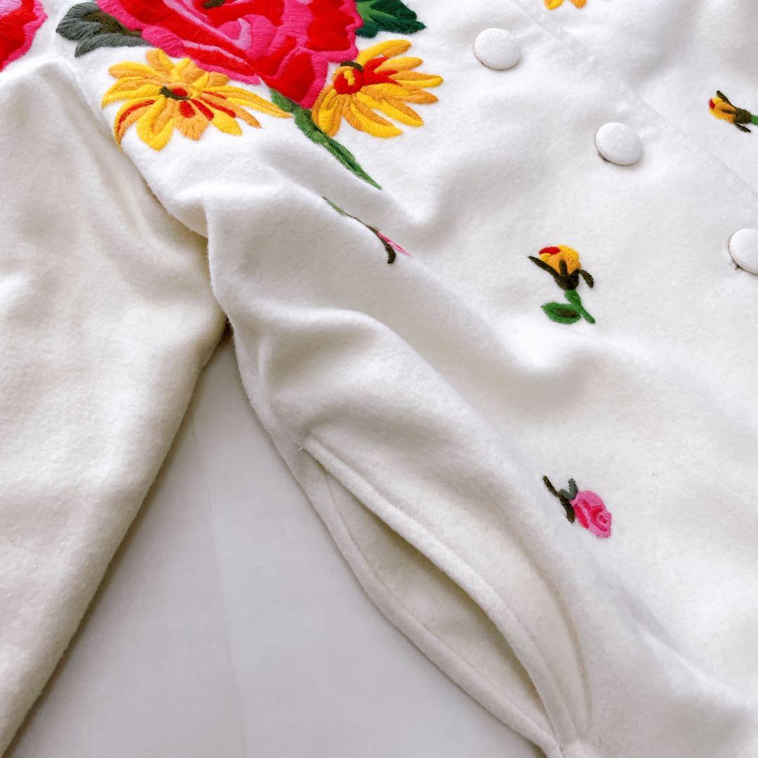 希少美品✨アイエス イッセイミヤケ ツモリチサト 中綿コート 刺繍 花柄 9号