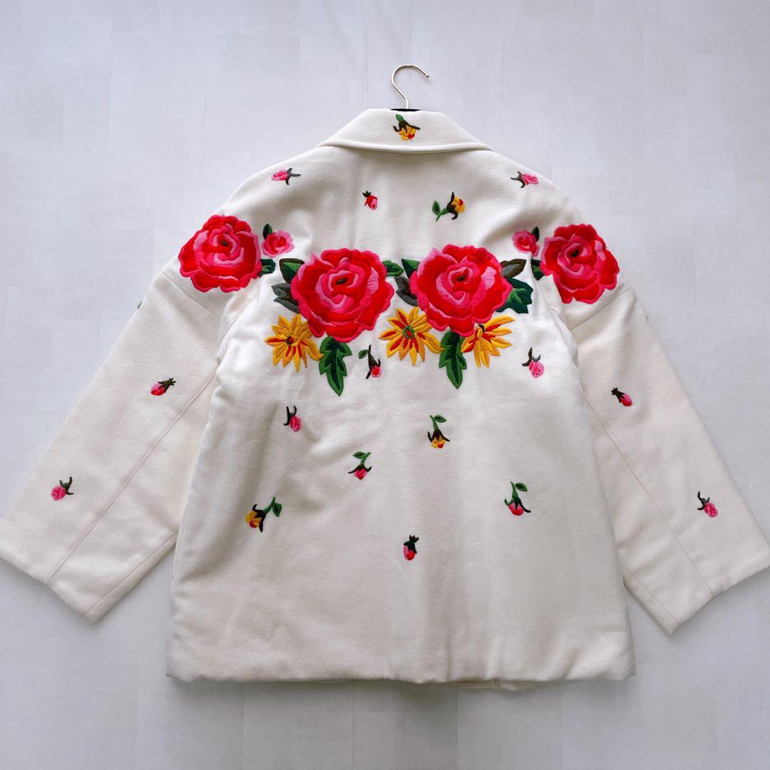 希少美品✨アイエス イッセイミヤケ ツモリチサト 中綿コート 刺繍 花柄 9号