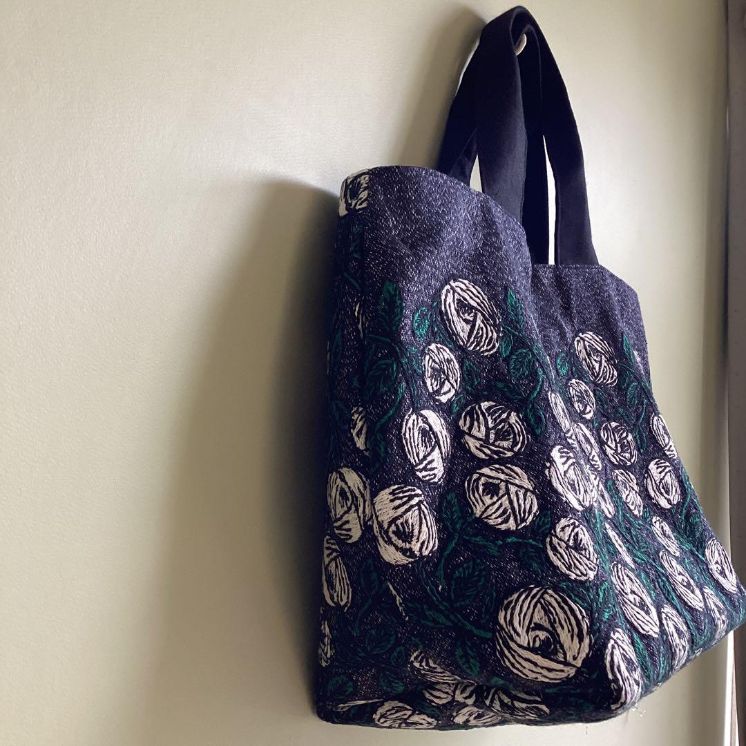 ミナペルホネン最新rosy navyトートバッグ ハンドメイド