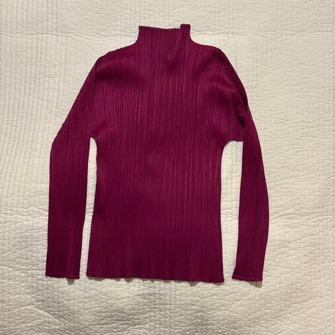 蓮*人様 プリーツプリーズ　長袖　赤紫　サイズ3