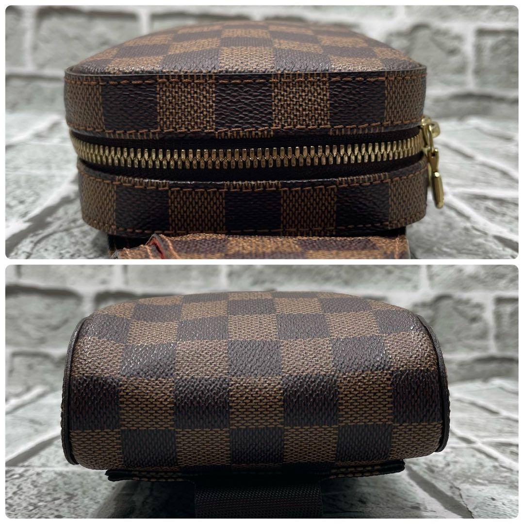 美品 ルイヴィトン ボディバッグ 斜め掛け ジェロニモス ダミエ エベヌ