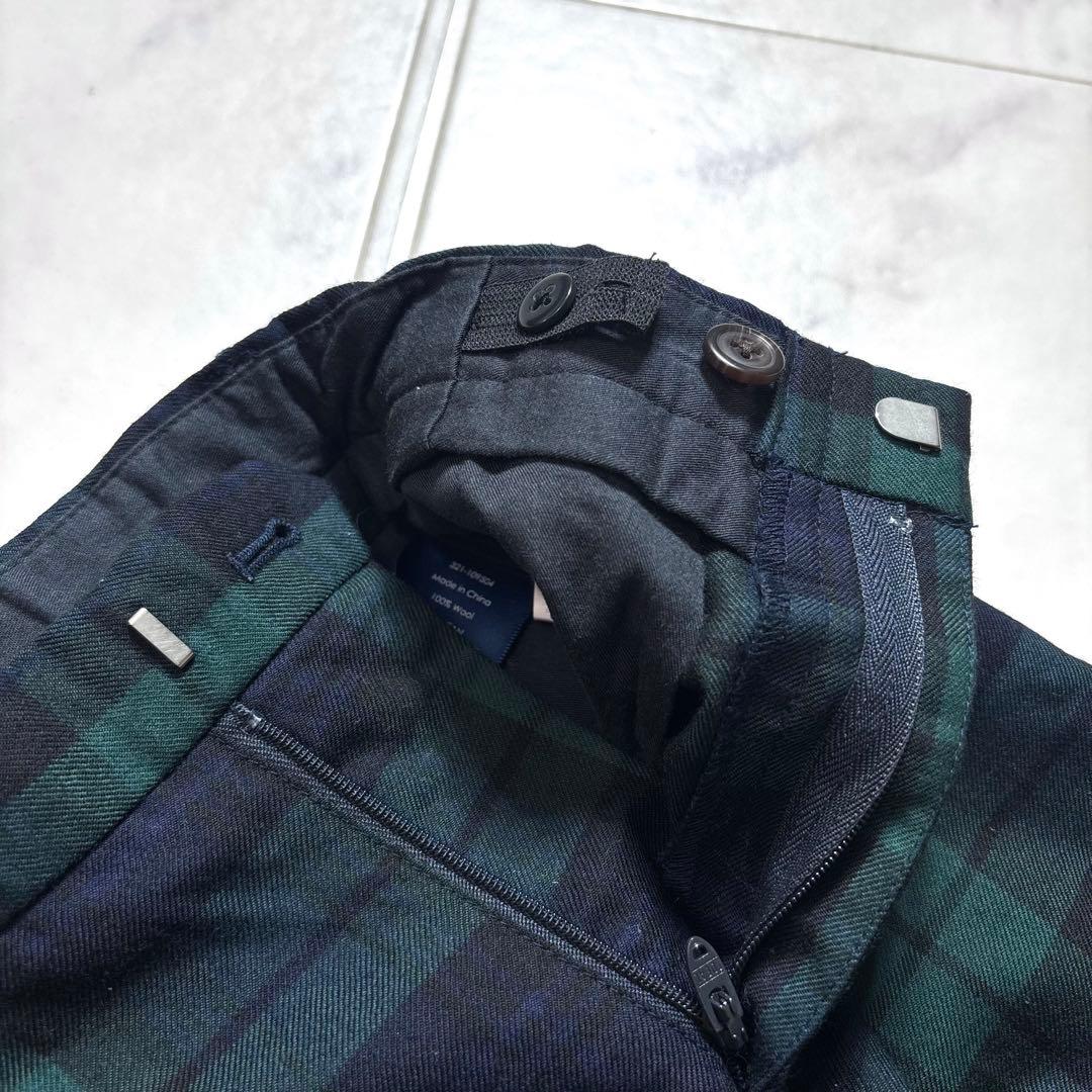 ラルフローレン キッズフォーマル 120/110 紺ブレ チェックパンツ スーツ