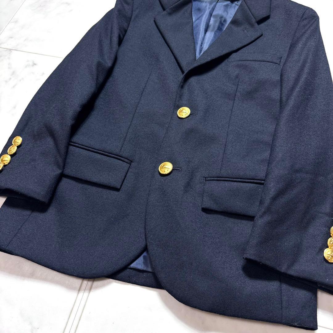 ラルフローレン キッズフォーマル 120/110 紺ブレ チェックパンツ スーツ