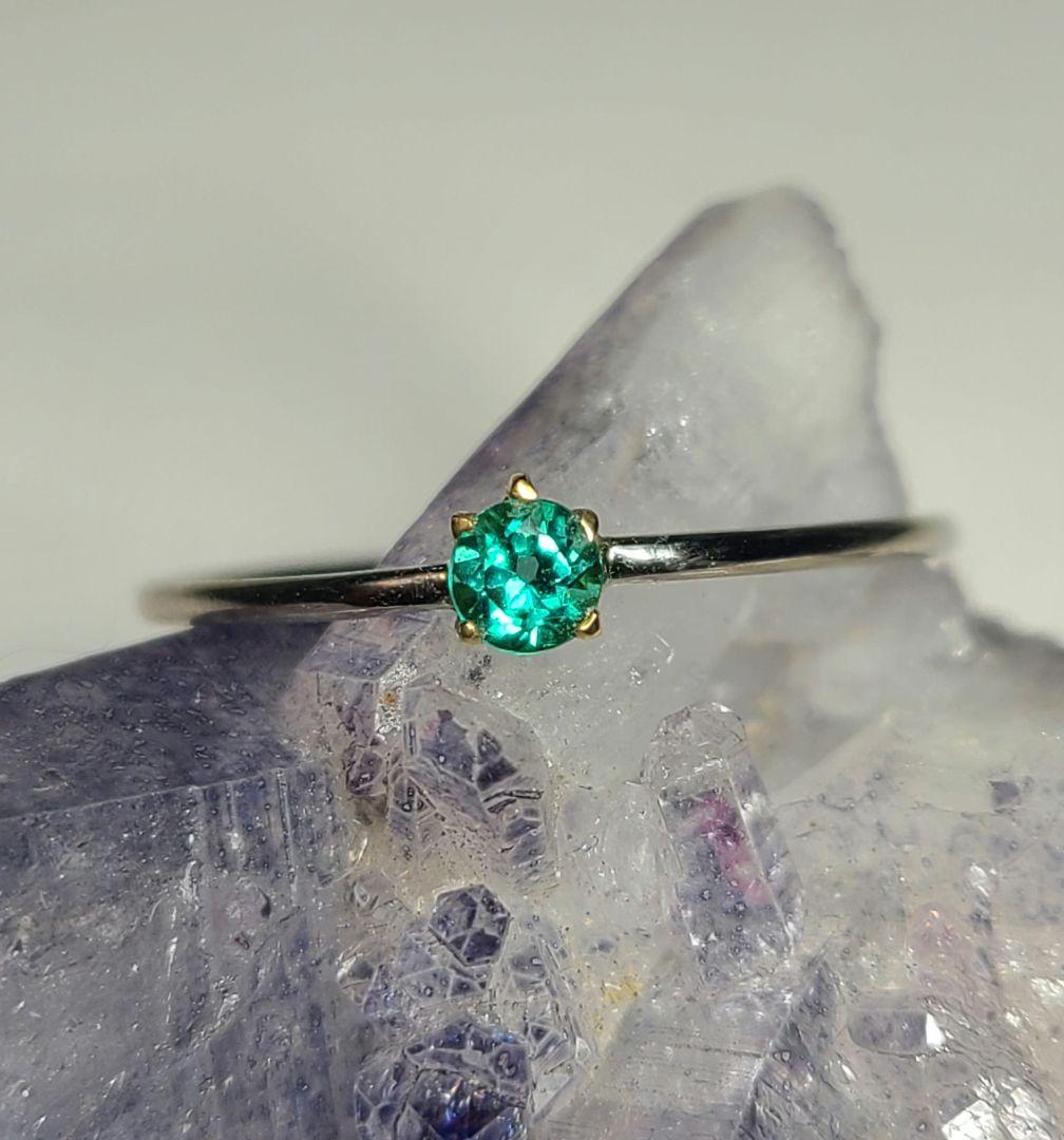 高クラリティ!!★ブラジルバターリャパライバトルマリンリングPt900、18金★