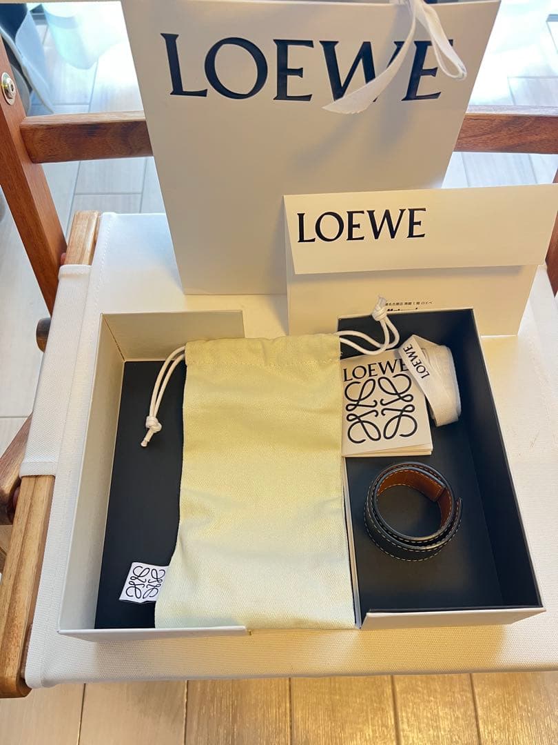 【美品】LOEWE カーフスキンバングル