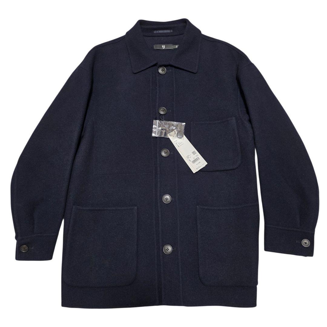 タグ付き JILSANDER×UNIQLO ウールブランドオーバーサイズシャツS