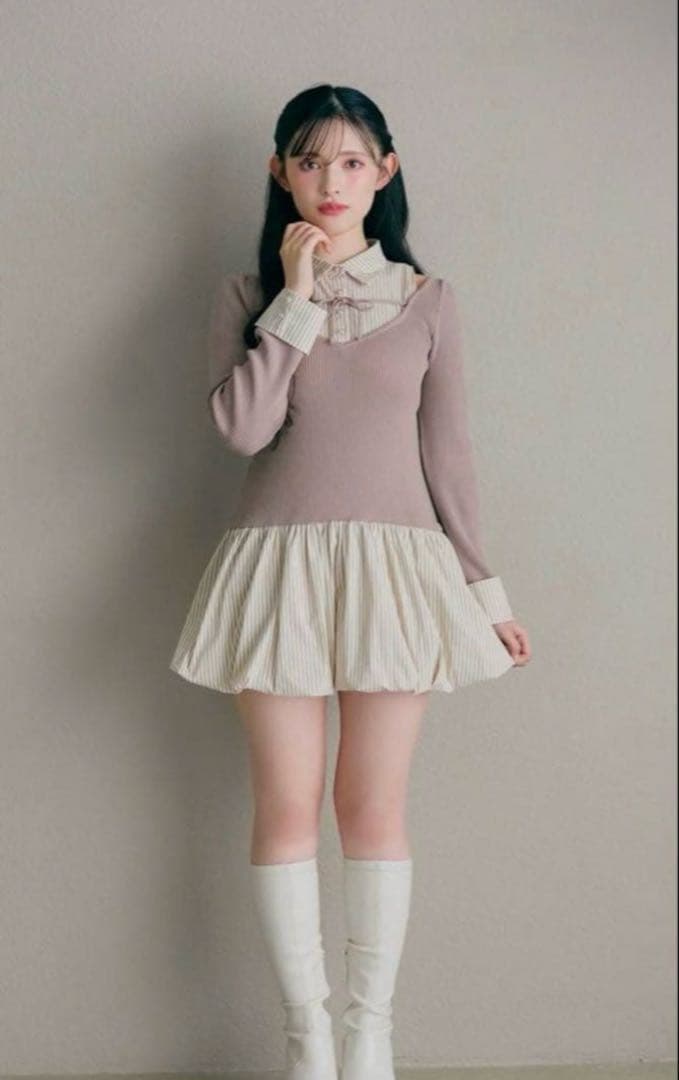 リリーエミュリ Rilly emulie ミニワンピース