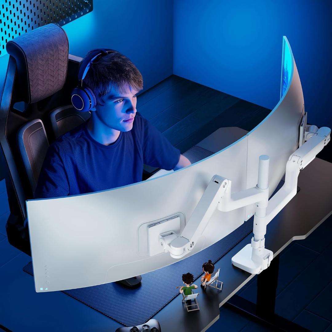 ARES WING モニターアーム デュアル ロングポール 17~49インチ