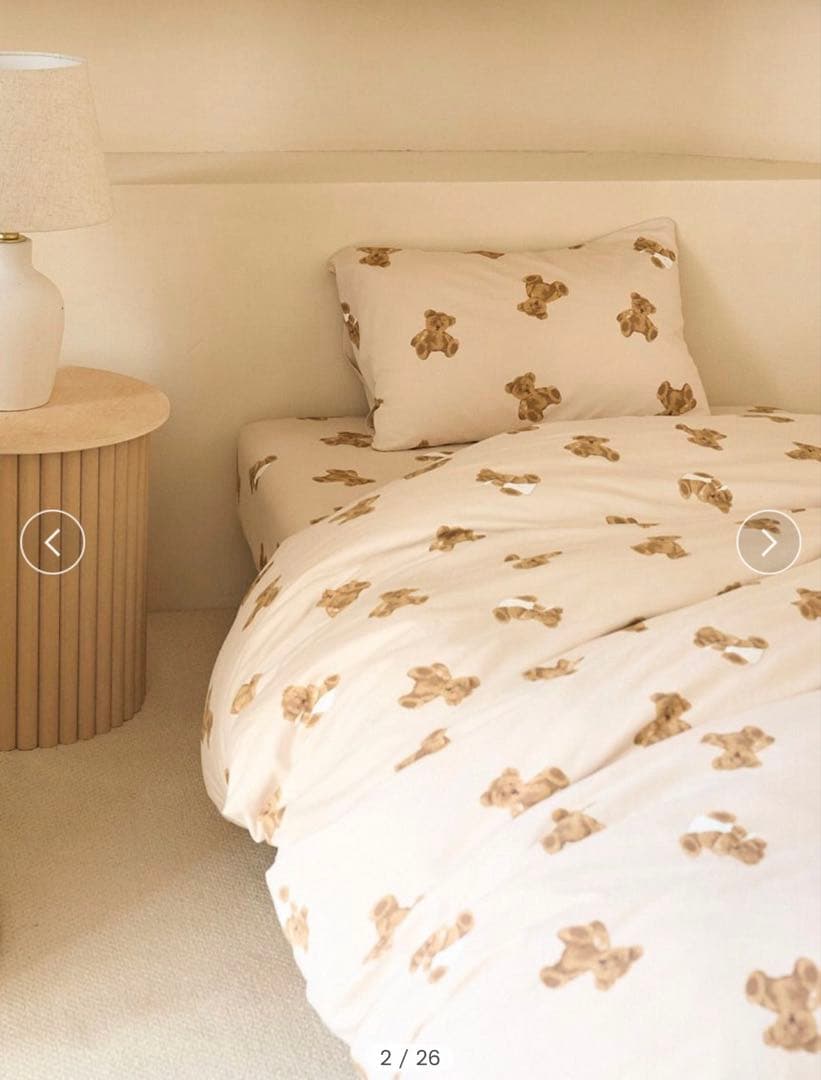 gelatopique ベア柄3点セット（シングル）