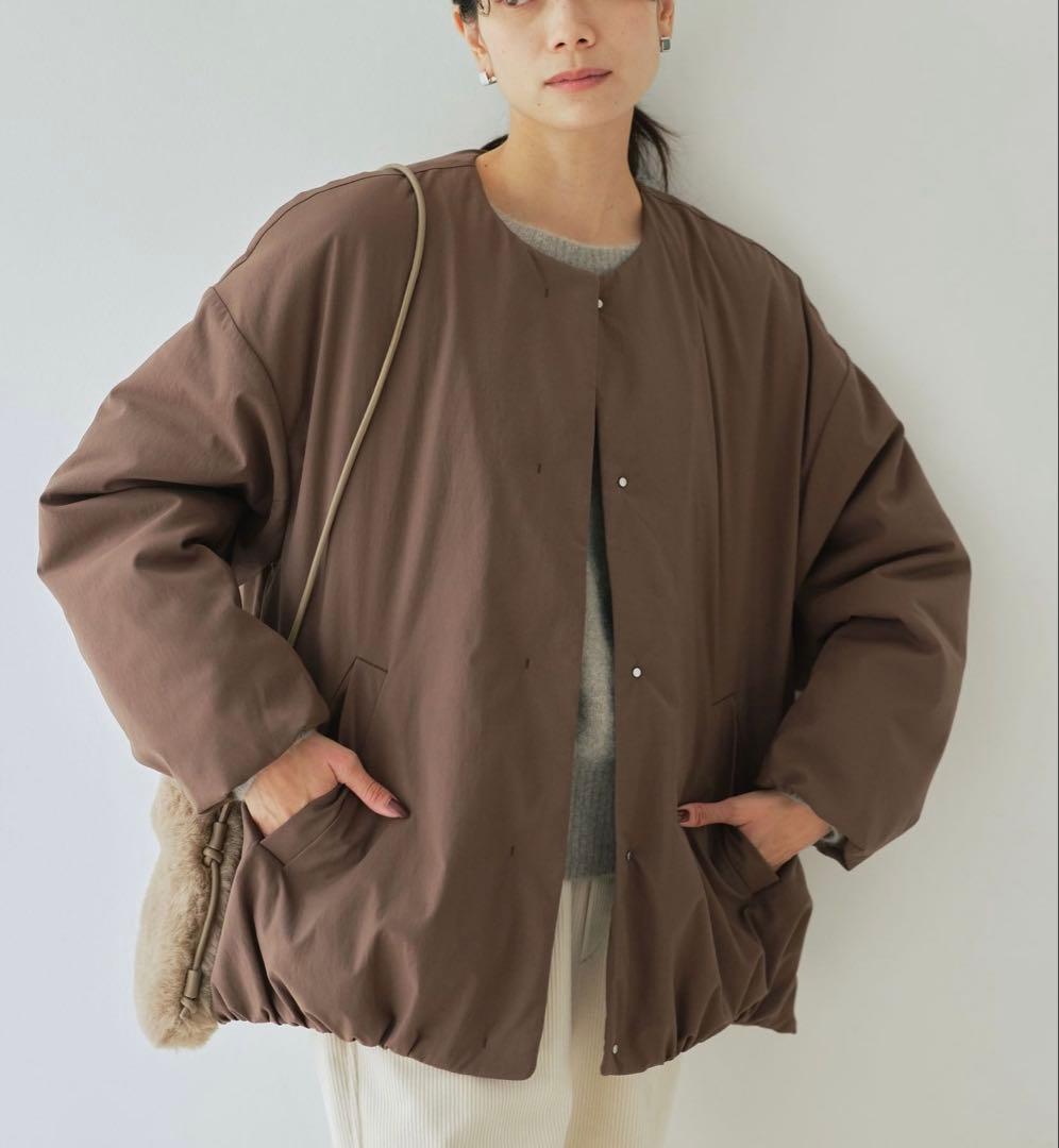 green label relaxing パフィーノーカラーブルゾン　ブラウン
