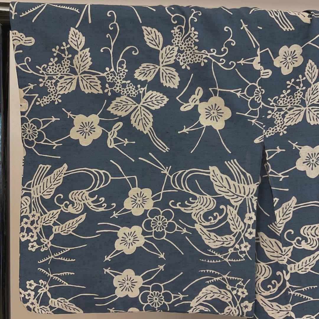 爽☆源氏物語　綿紬浴衣　特殊染色注染