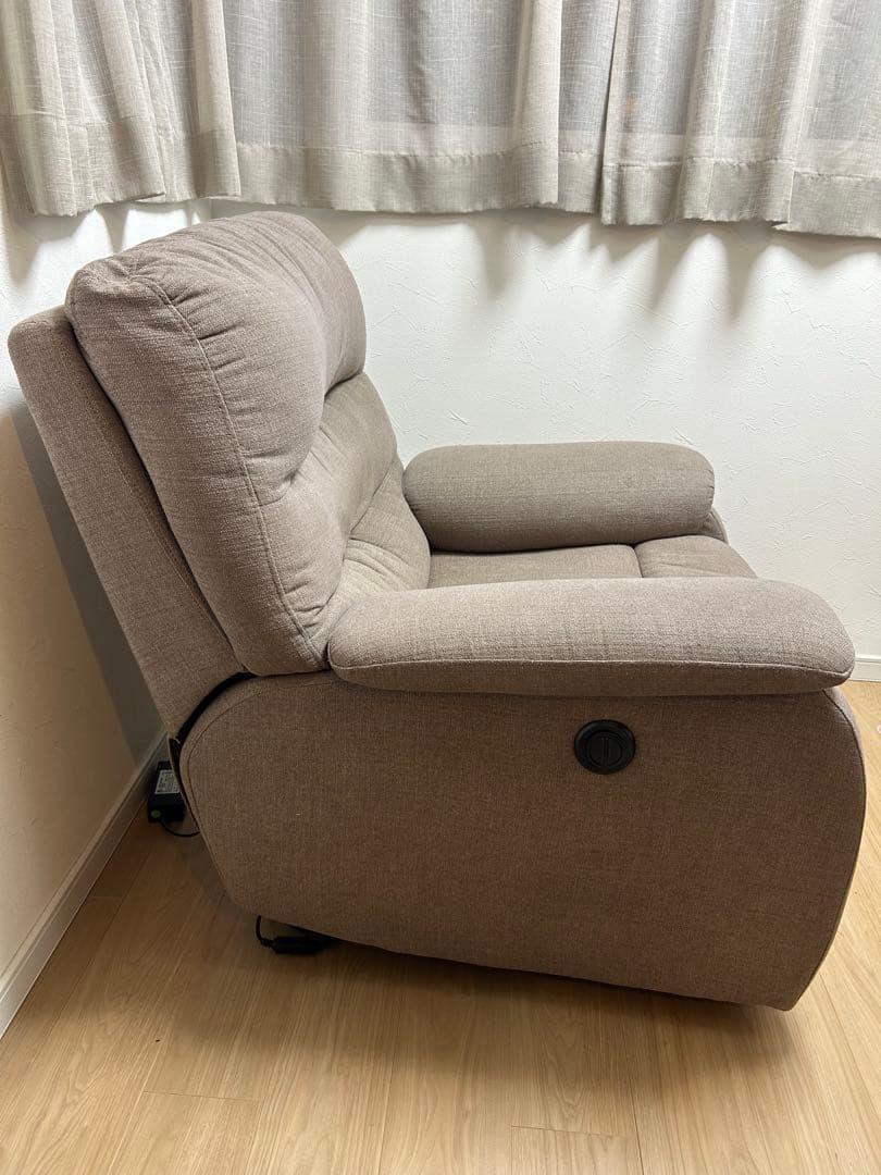 ニトリ 電動リクライニングソファ Nビリーバ3 布モカ 1人掛け 動作良好