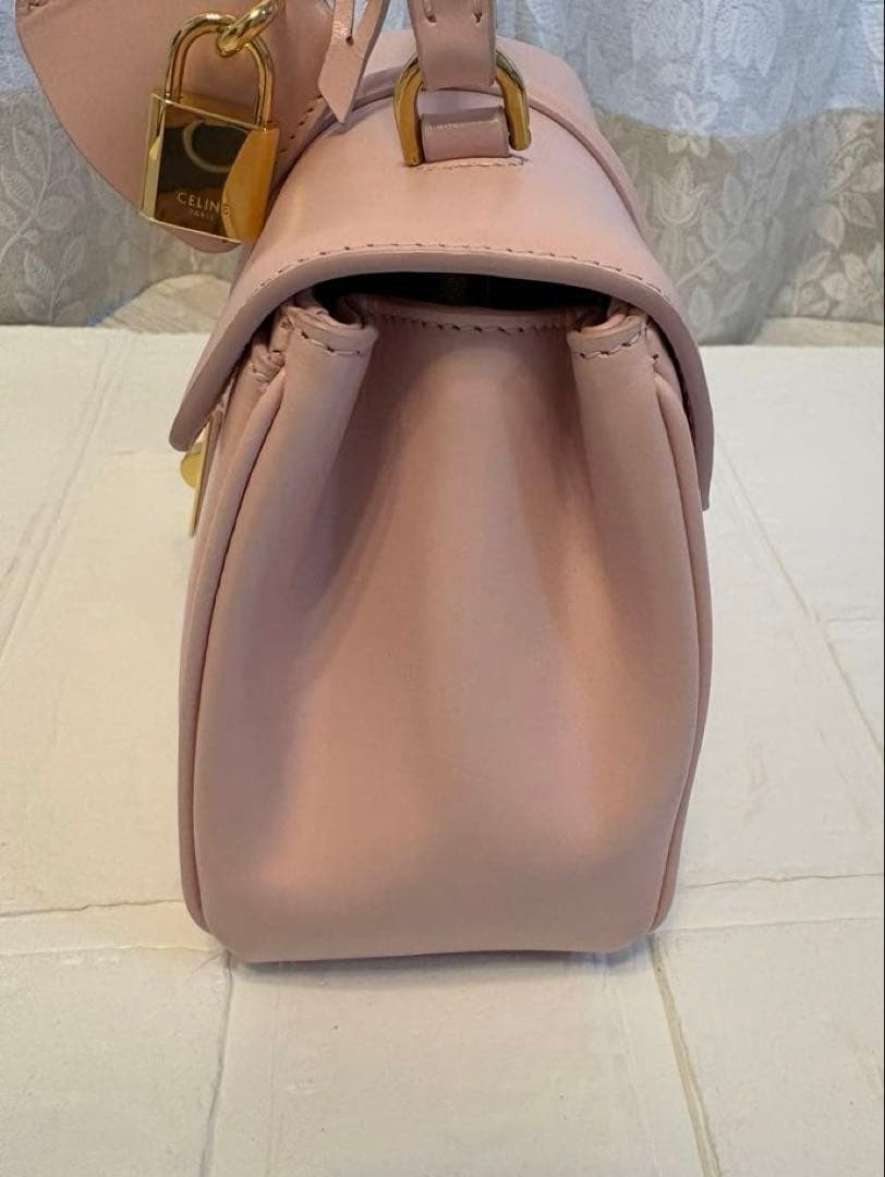 【美品】セリーヌ　セーズ　ミニ16 パステル　ピンク　ショルダー　ハンドバッグ