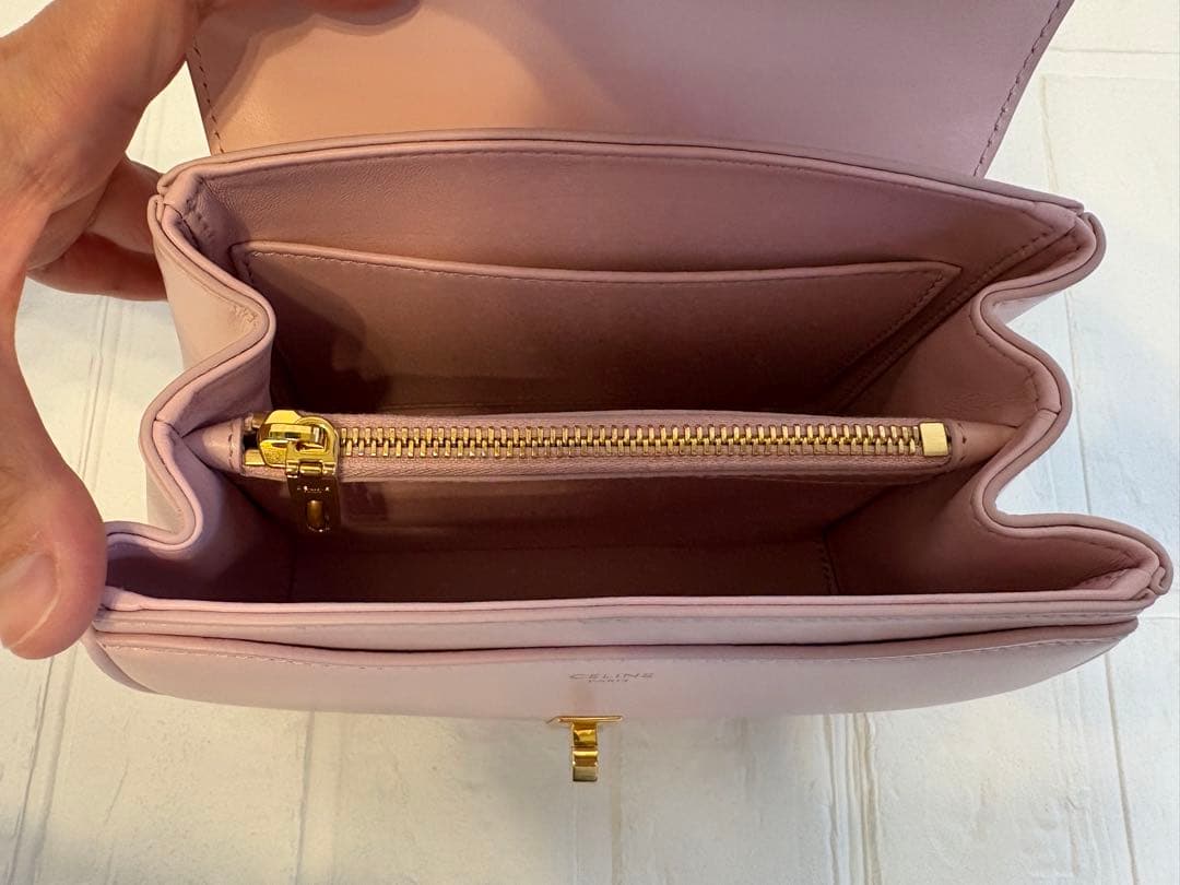 【美品】セリーヌ　セーズ　ミニ16 パステル　ピンク　ショルダー　ハンドバッグ