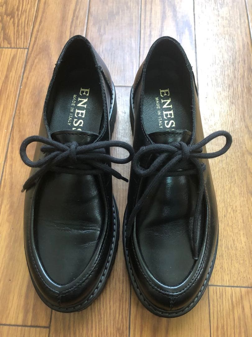 【ほぼ新品】ENESS / エネス / チロリアンシューズ ブラック 36