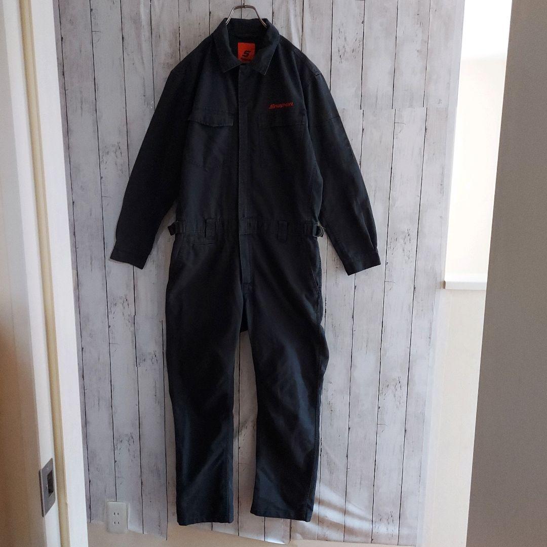 【Snap-on】スナップオン 刺繍 オールインワン L 紺