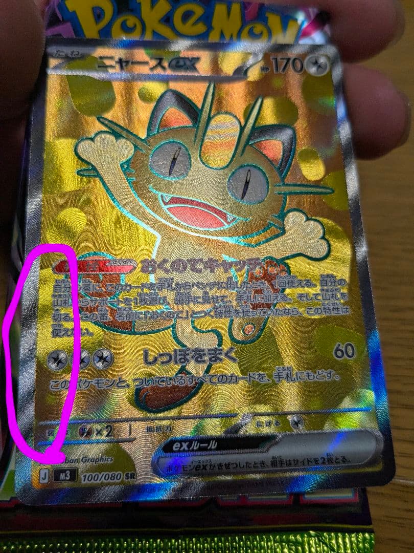 ニャース SR 100/080素人目線ですがエラーかなって思います