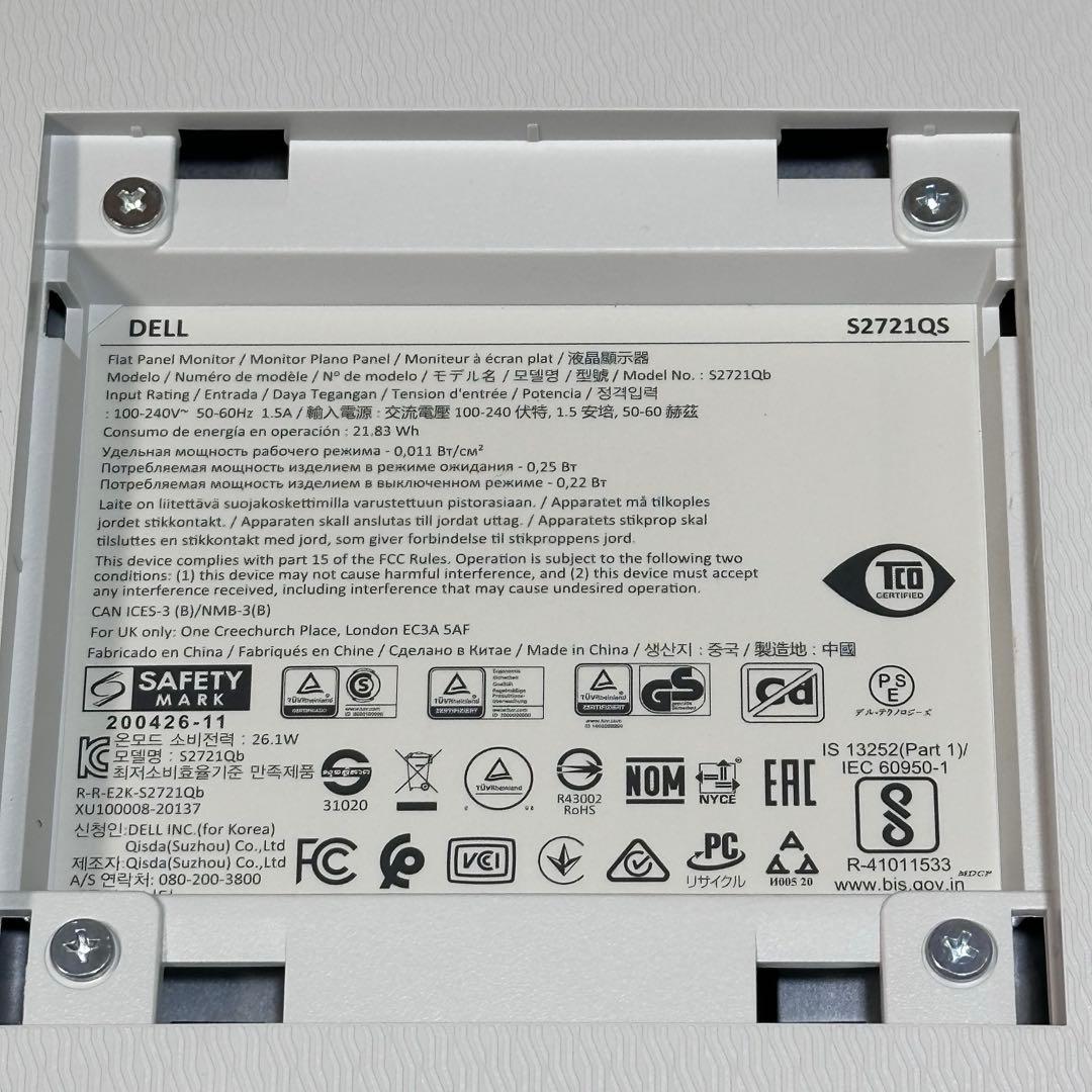 未使用 DELL S2721QS 2024年製 4Kモニター 27インチ