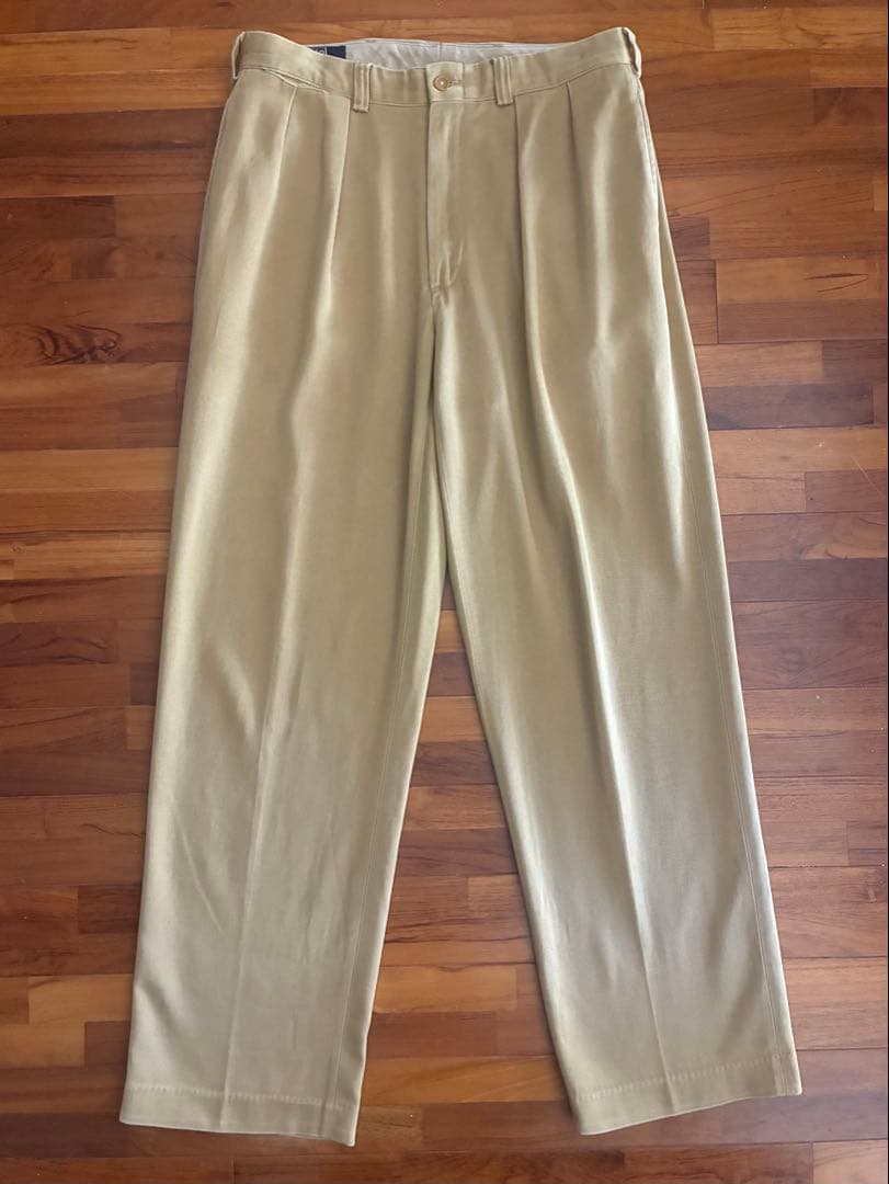 【Polo by Ralph Lauren】USA製 ツータック ワイドチノ