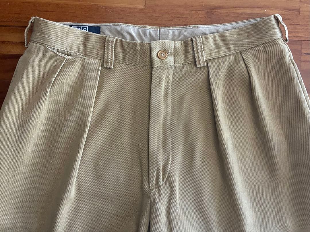 【Polo by Ralph Lauren】USA製 ツータック ワイドチノ