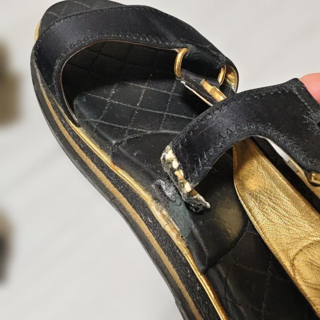 【ストラップ破損】CHANEL サンダル 37