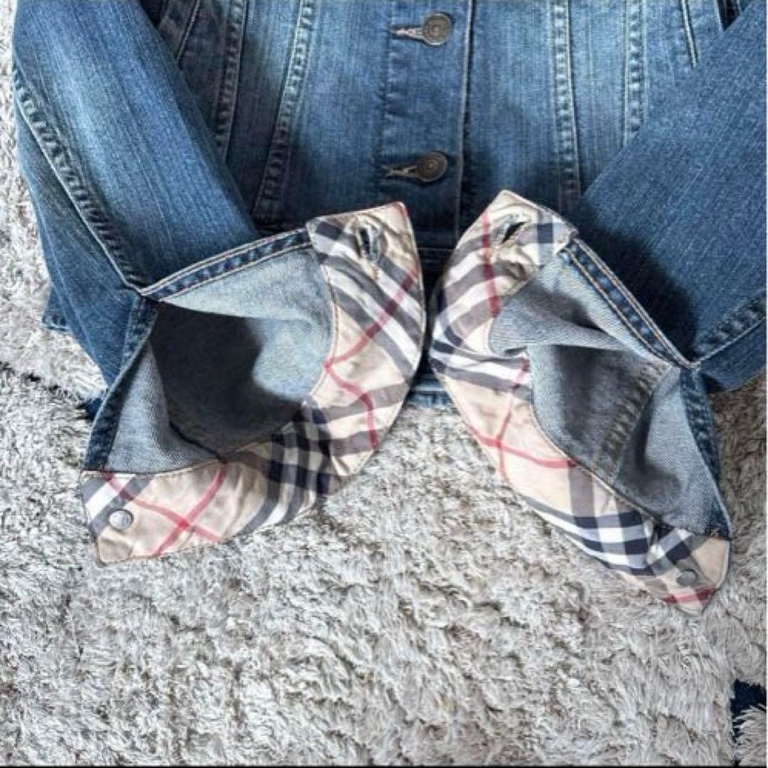 【美品✨】バーバリー　デニムジャケット　ウォッシャブル　ノバチェック　Gジャン