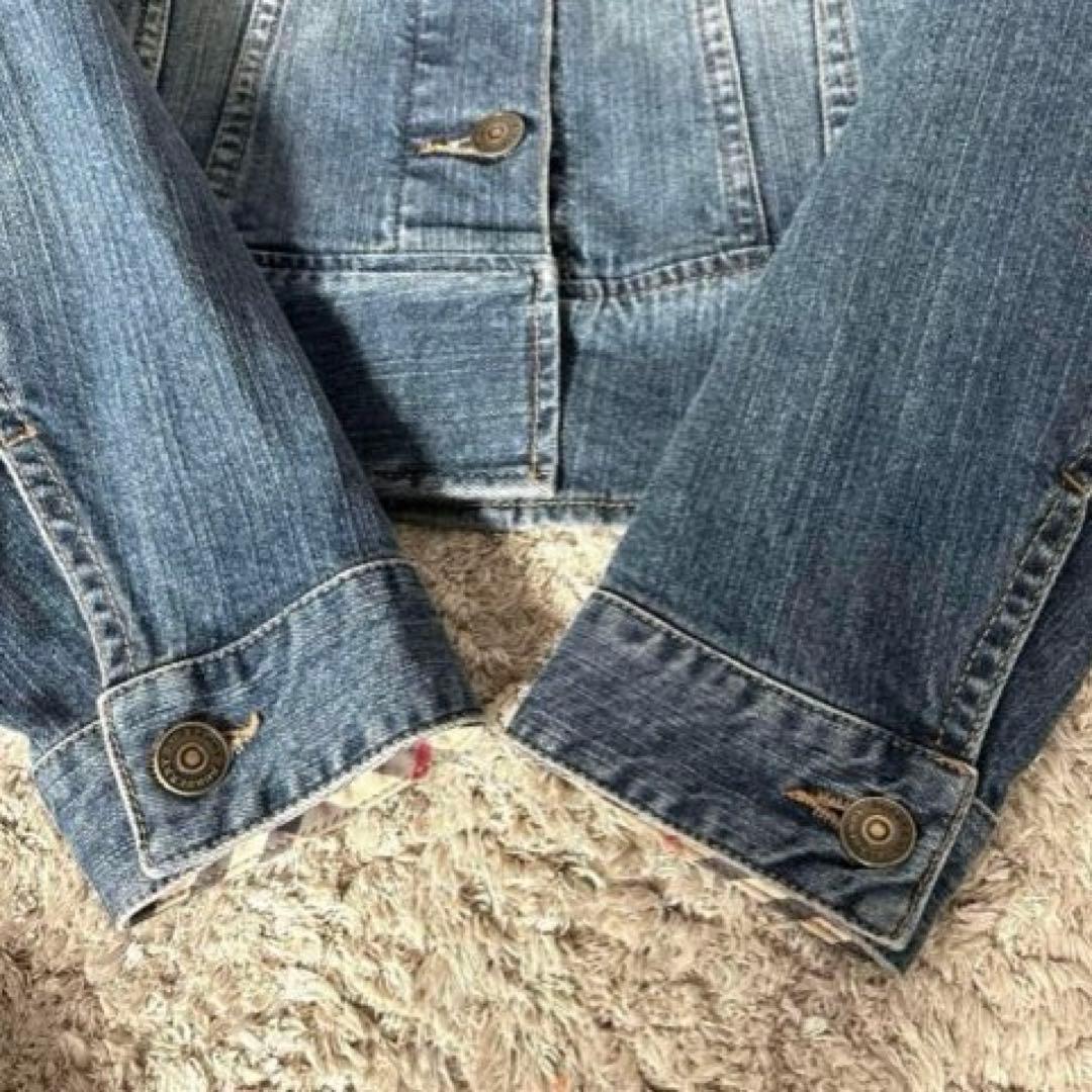 【美品✨】バーバリー　デニムジャケット　ウォッシャブル　ノバチェック　Gジャン