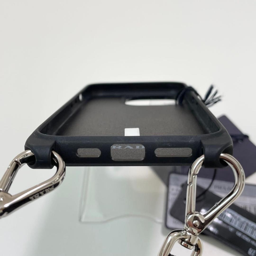 プラダ iPhone 14 Pro スマホケース ストラップ 黒 新品未使用