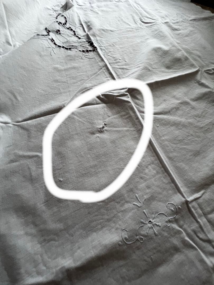 フランスアンティークテーブルクロス@a22