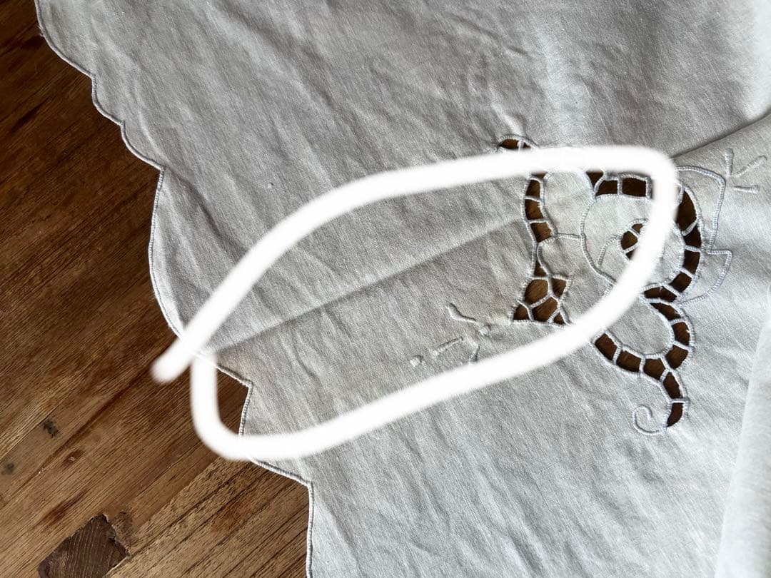 フランスアンティークテーブルクロス@a22