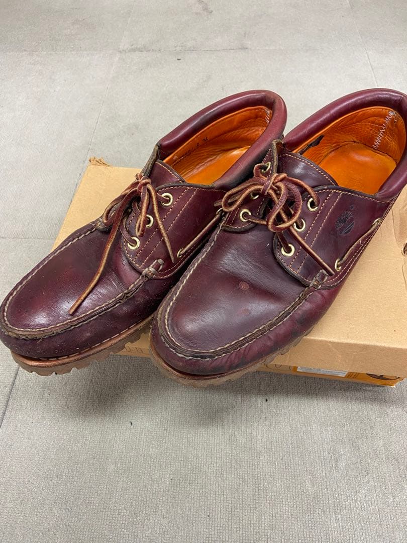 Timberland バーガンディ デッキシューズ　3eye