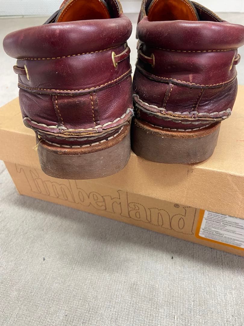 Timberland バーガンディ デッキシューズ　3eye