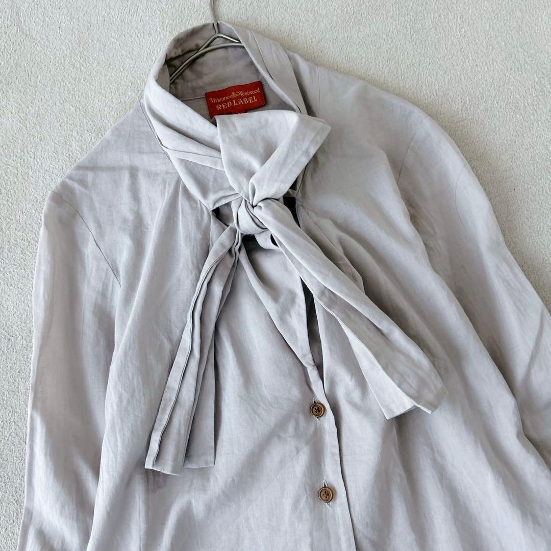 美品✨ヴィヴィアンウエストウッド　長袖　ボウタイ　ブラウス　オーブ刺繍　サイズ2