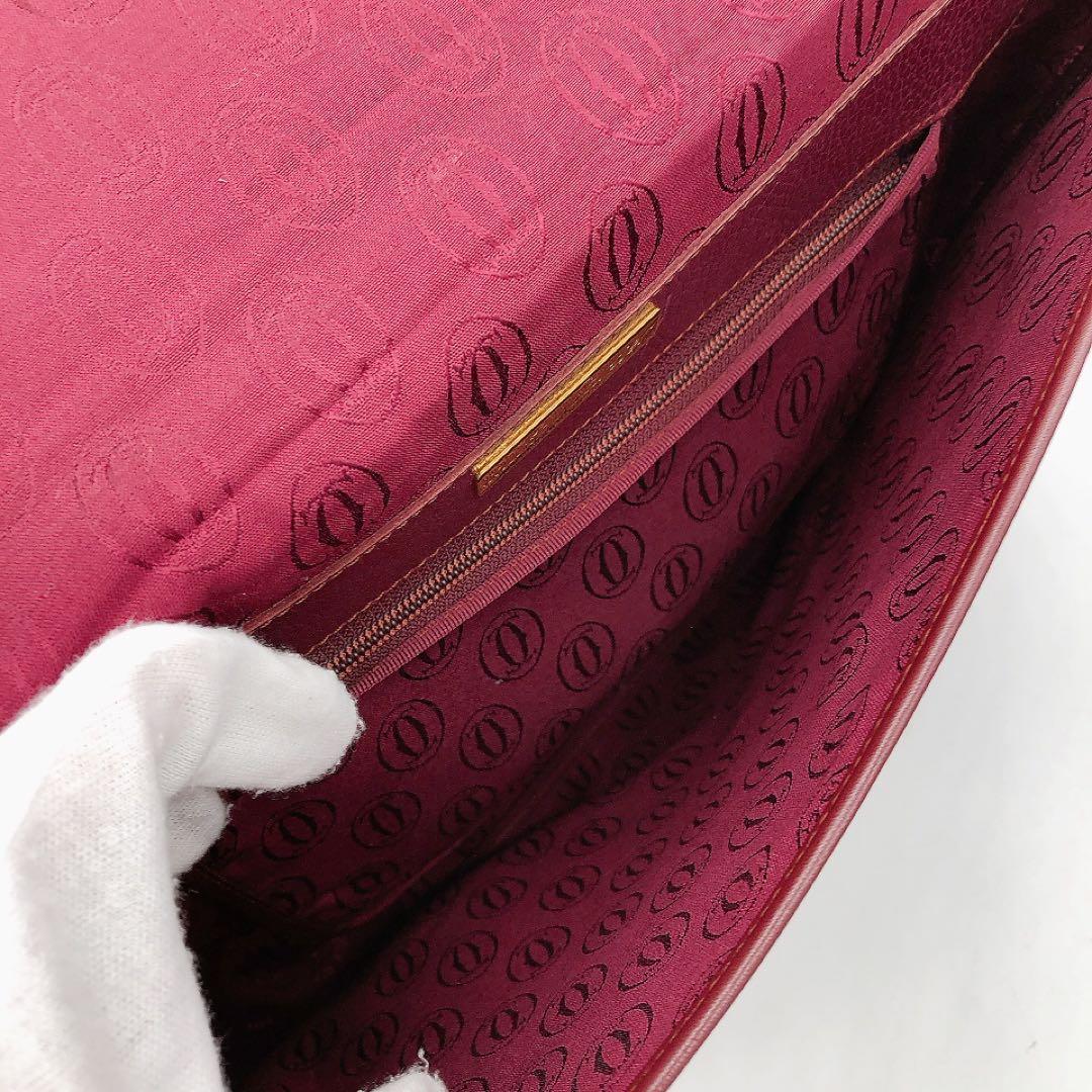 【Cartier】ビジネスバッグ　マストライン　レザー　ボルドー