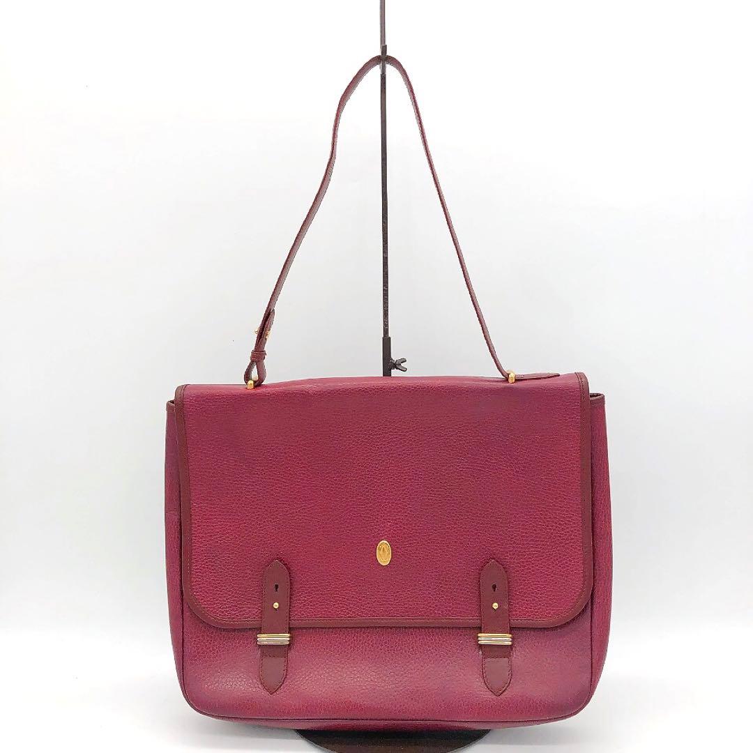 【Cartier】ビジネスバッグ　マストライン　レザー　ボルドー