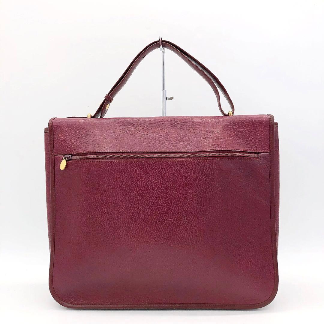 【Cartier】ビジネスバッグ　マストライン　レザー　ボルドー