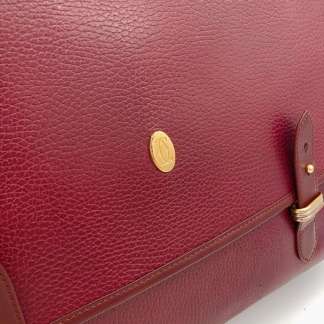 【Cartier】ビジネスバッグ　マストライン　レザー　ボルドー