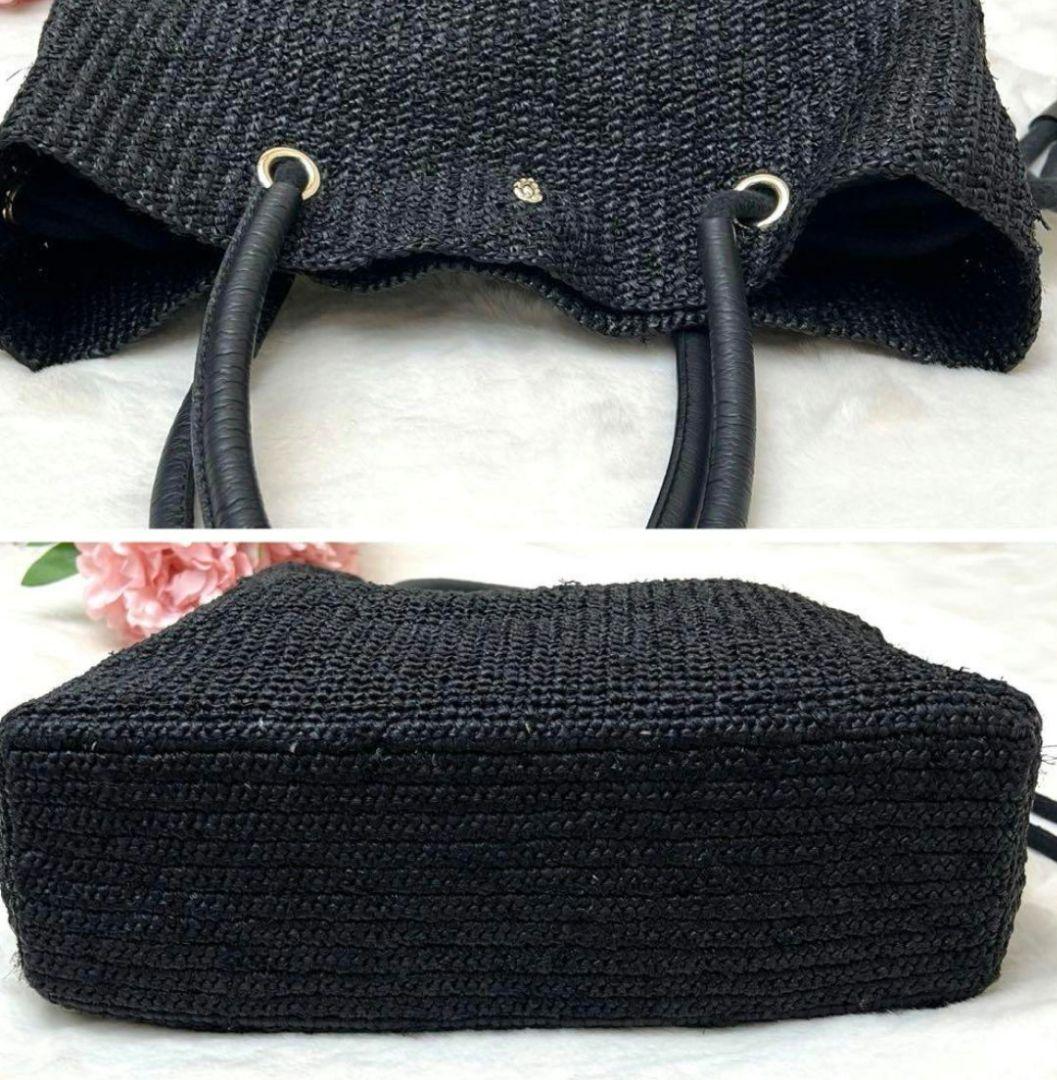 ヘレンカミンスキー　バッグ ハンドバッグ　ストロー　かご　ブラック