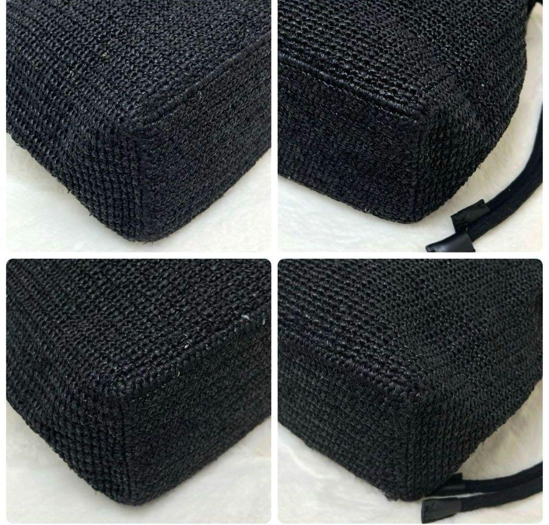 ヘレンカミンスキー　バッグ ハンドバッグ　ストロー　かご　ブラック