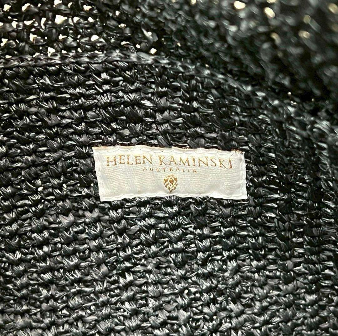 ヘレンカミンスキー　バッグ ハンドバッグ　ストロー　かご　ブラック