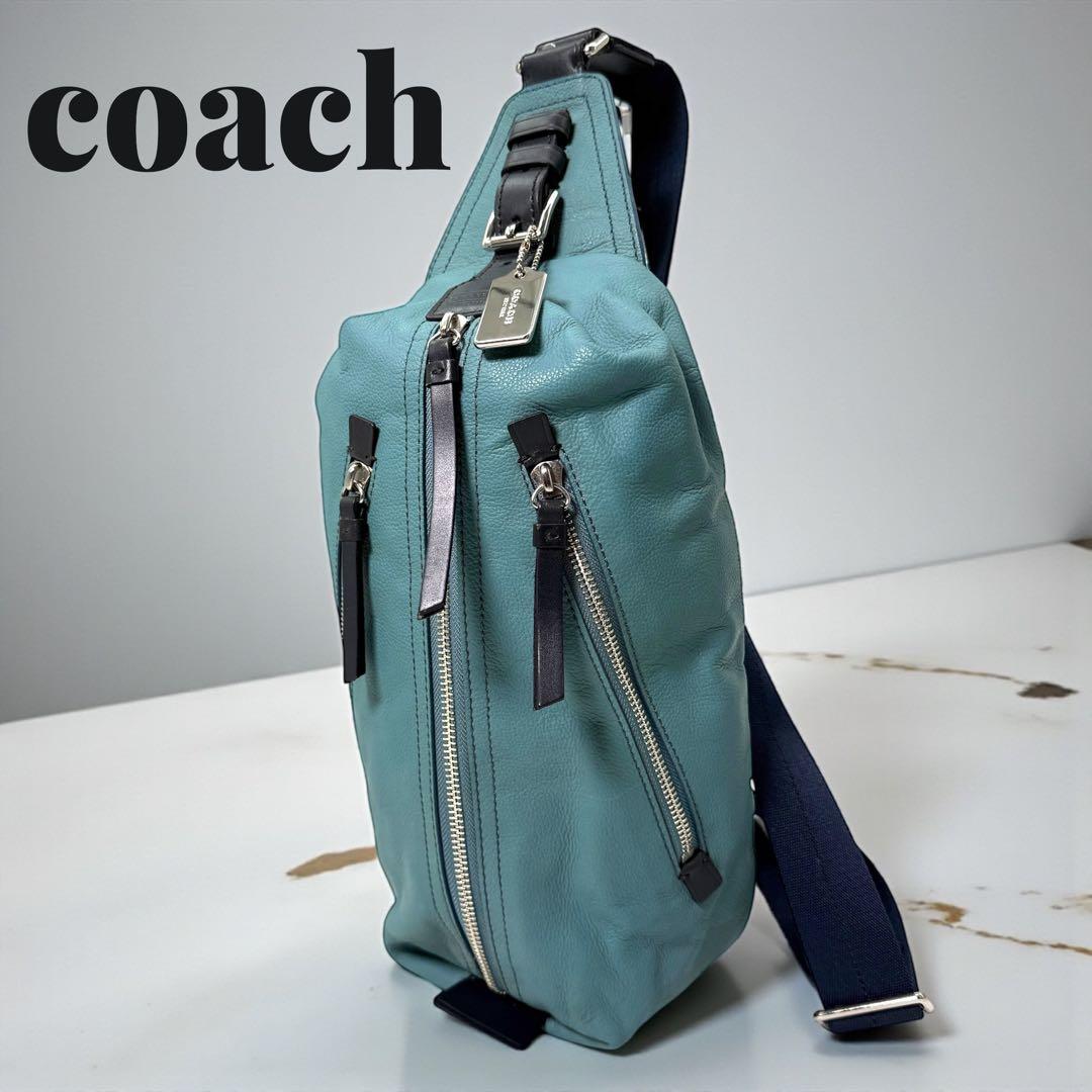 ✨希少色✨コーチ ボディバッグ トンプソン スリングバッグ クロスボディーレザー
