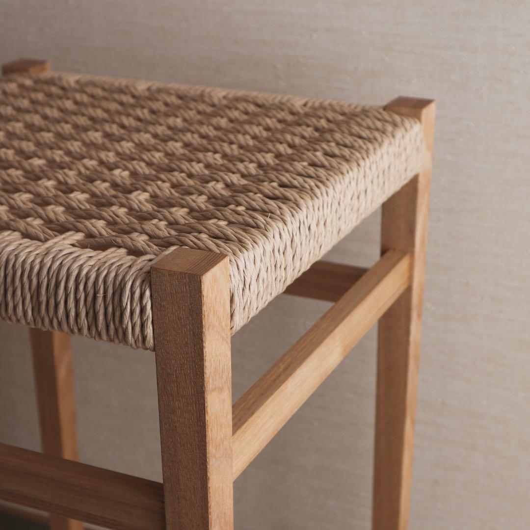 ペーパーコードスツール　天然木