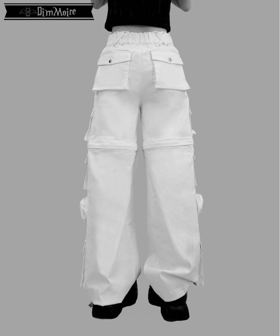 DimMoire ディムモアール　スタッズカーゴパンツ　white ホワイト