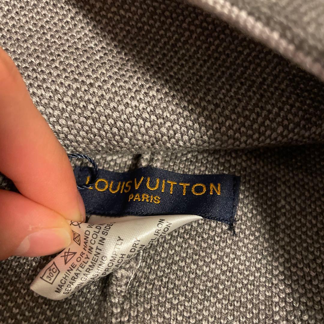 ルイヴィトン グレー チェック柄 ニット帽